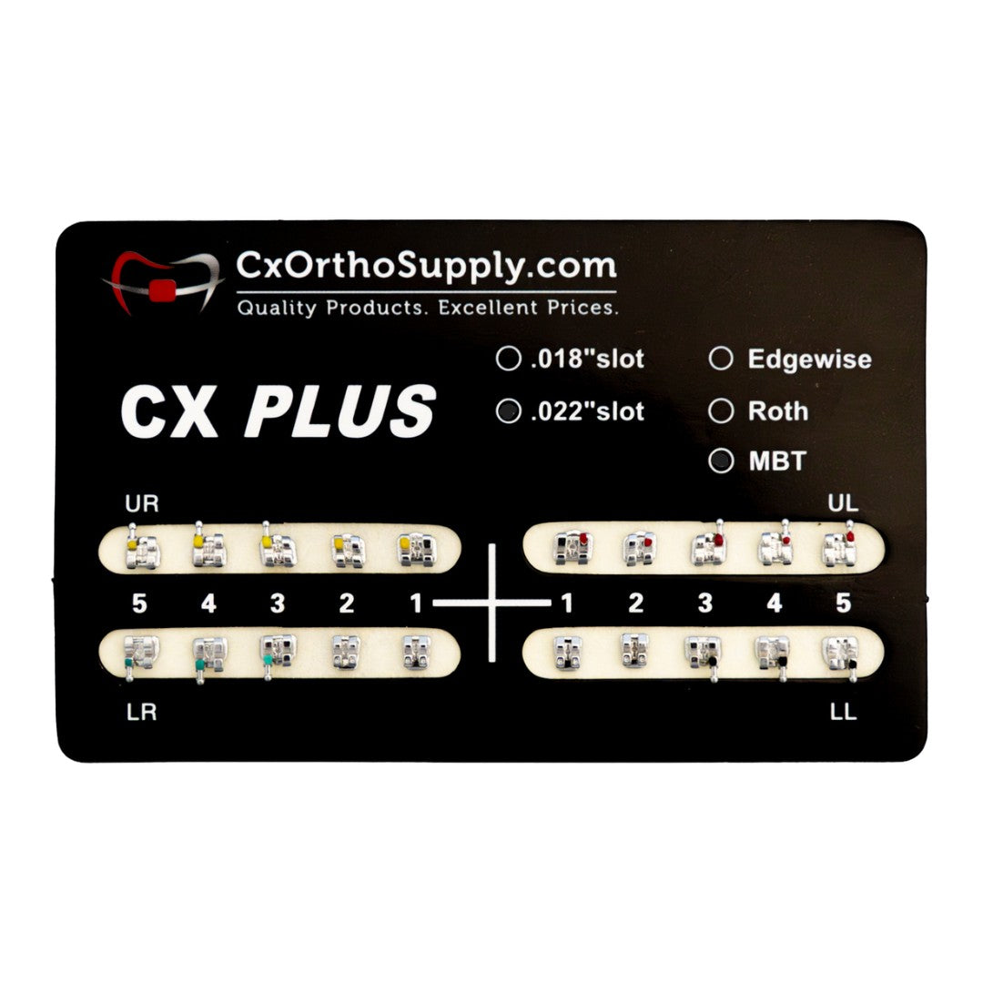 Cx Plus MBT .018 Mesh SS Brackets Hooks 3's (Full Set U/L 5-5!)